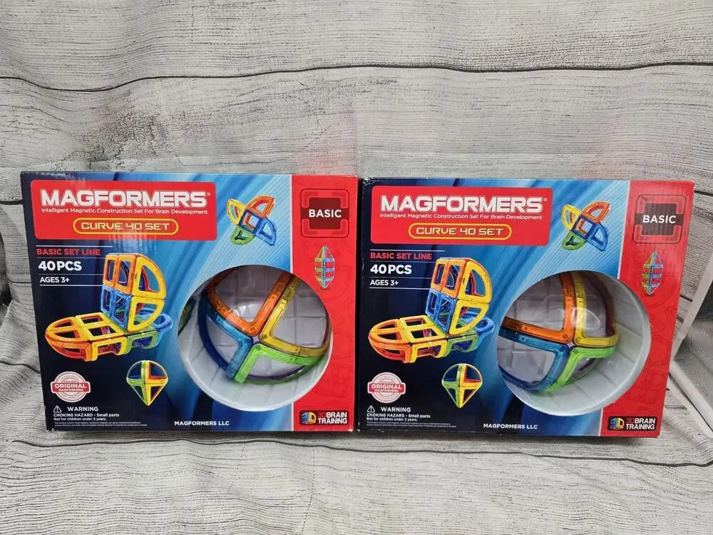 Magformers Curve 40 Set X 2. NIB. 80 Pieces Total.